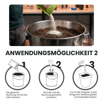 HolidayGrow – Hydrogel Wasser- & Nährstoffspeicher für Pflanzen